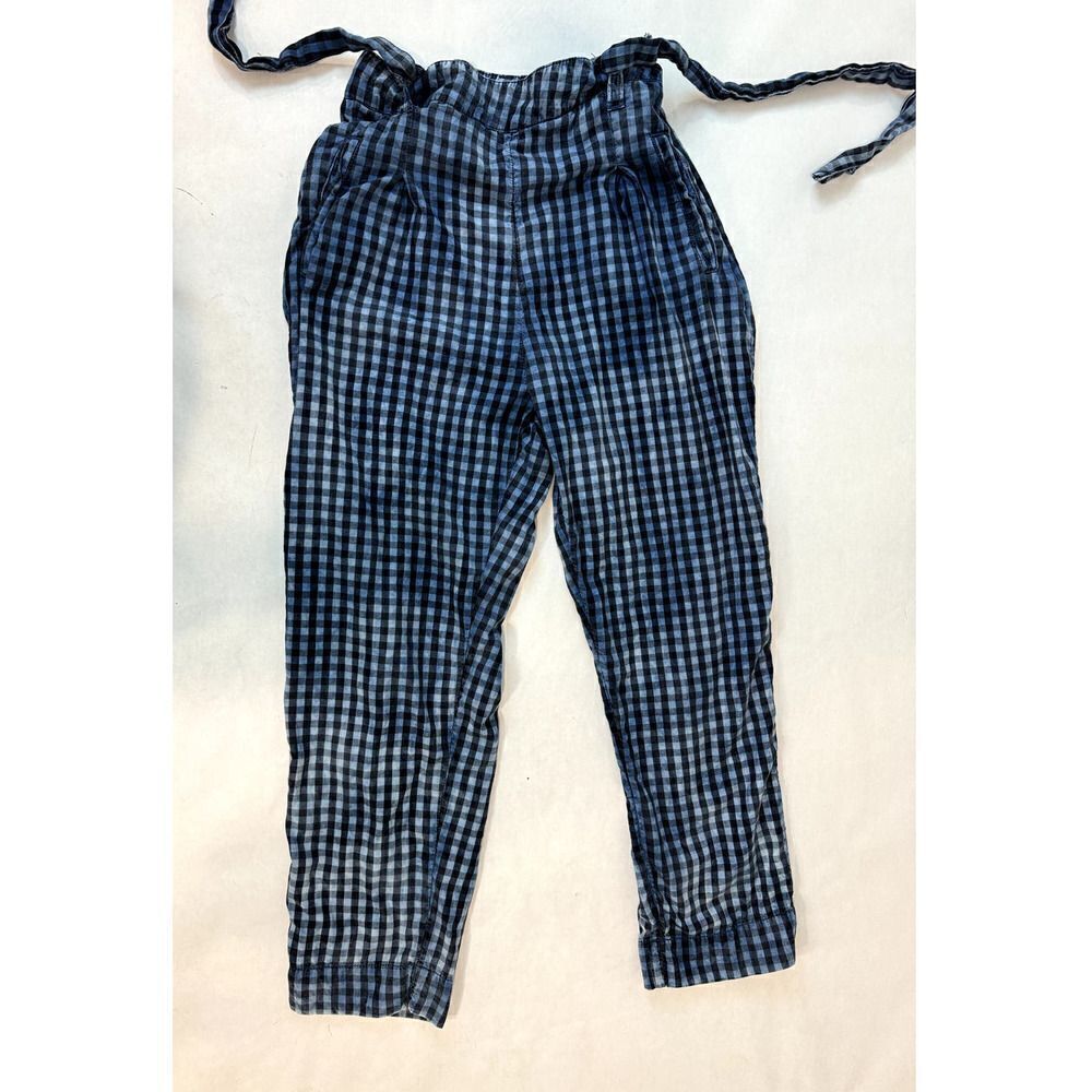 Twee Maeve Anthropologie Checkered High Rise Pants Gingham Blue - Size 4